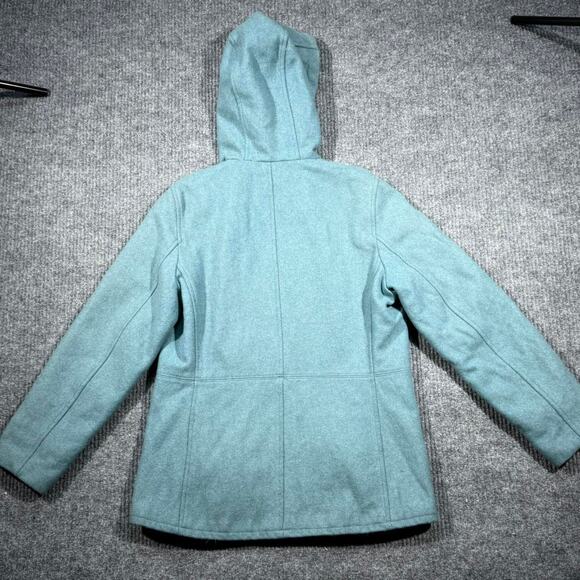 Gap Wool Blend Hooded Jacket Quilted Lining Women's Medium 19x26.5 - Picture 5 of 7